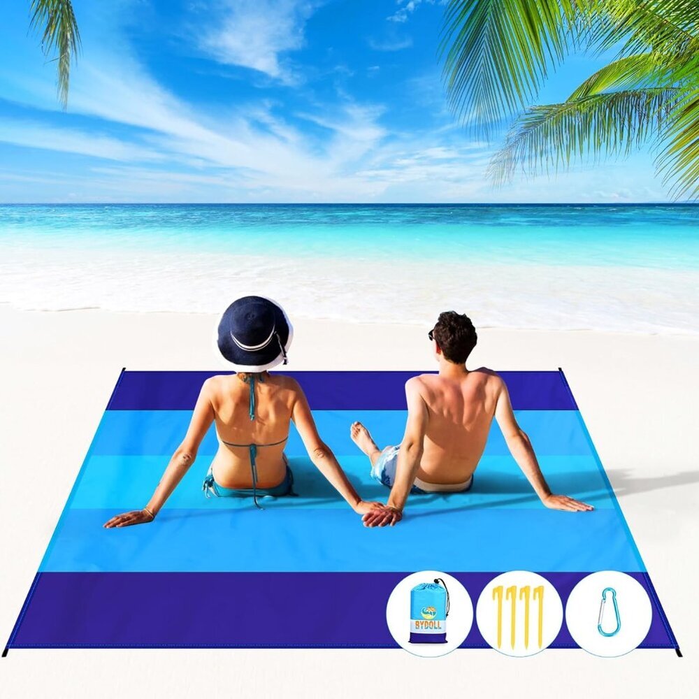 Beach Blanket Waterproof Sandproof Large Sand Free 78''X81''/10'X9' Big Lightwei